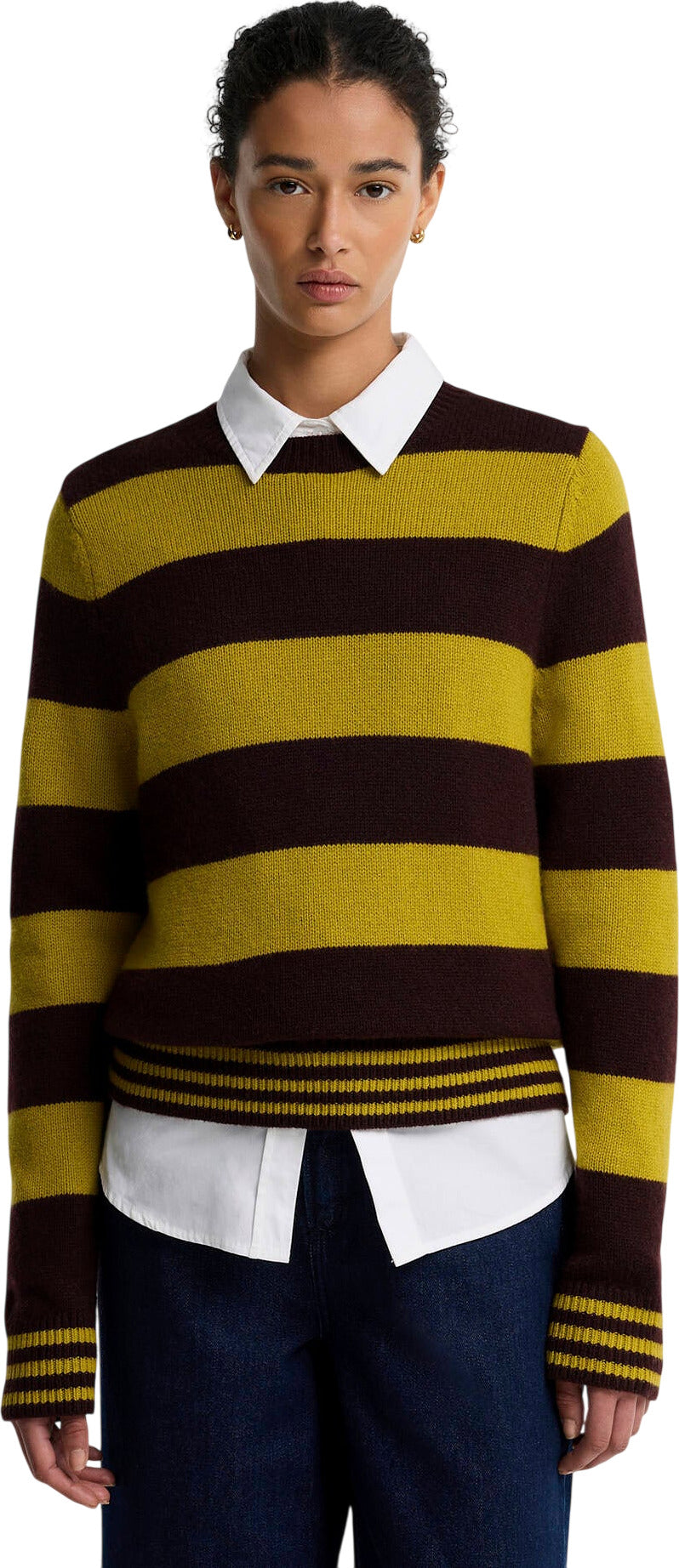 Woodhouse Striped Cashmere Blend Knitted Jumper - Women's
