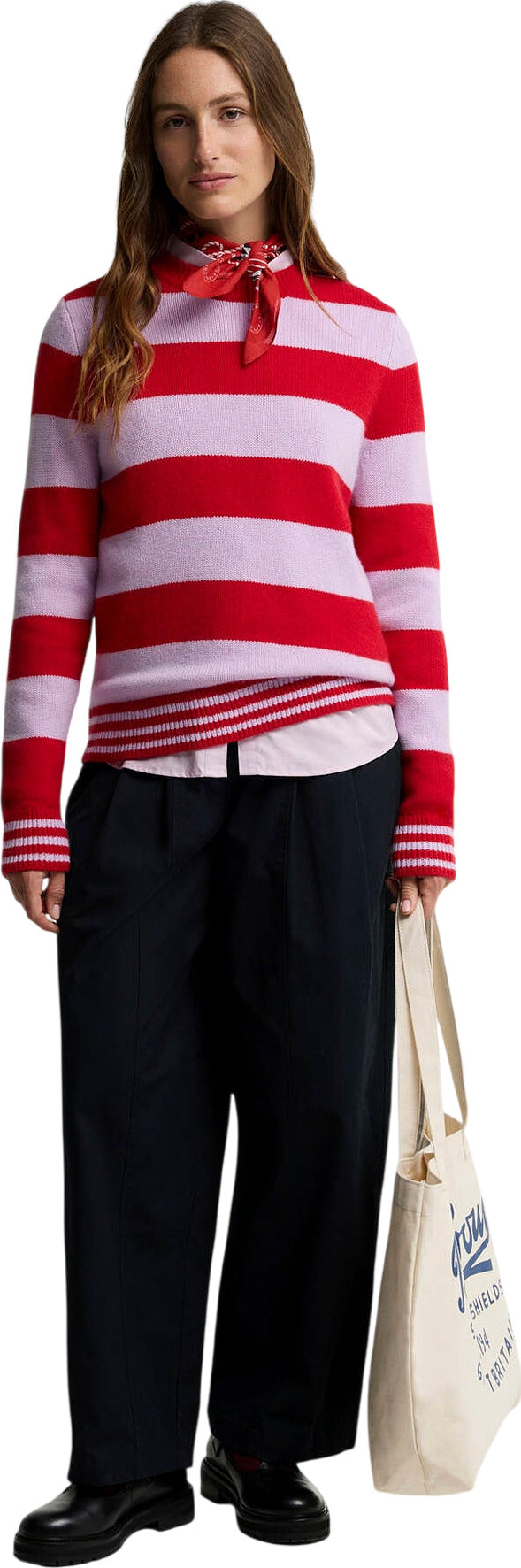 Woodhouse Striped Cashmere Blend Knitted Jumper - Women's