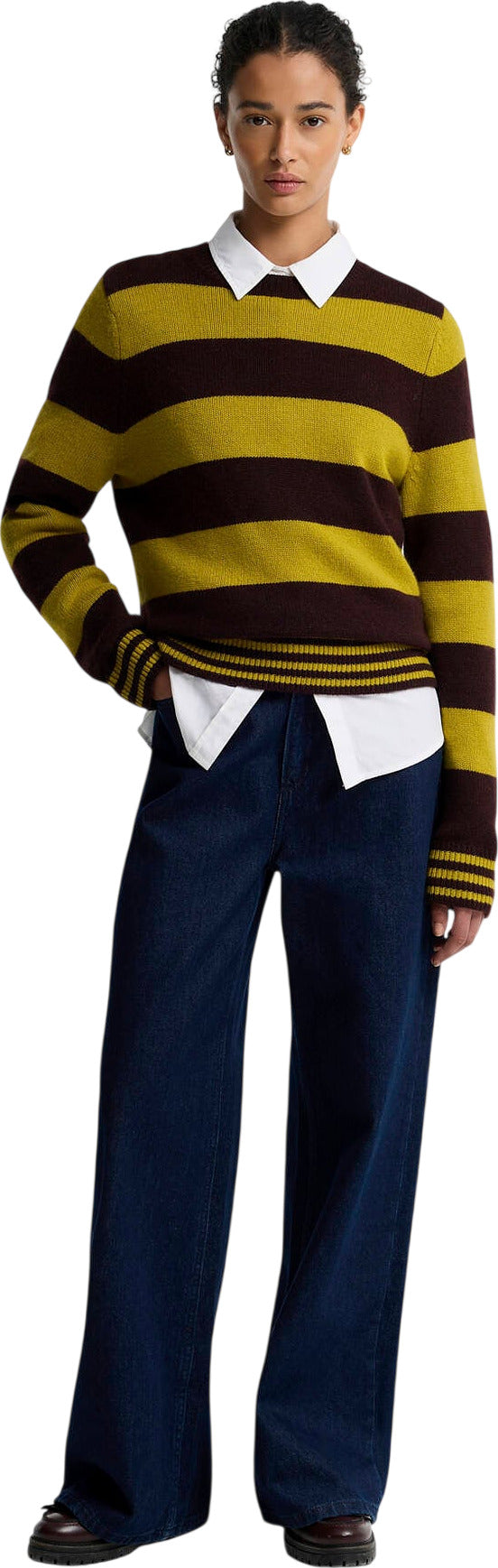 Woodhouse Striped Cashmere Blend Knitted Jumper - Women's