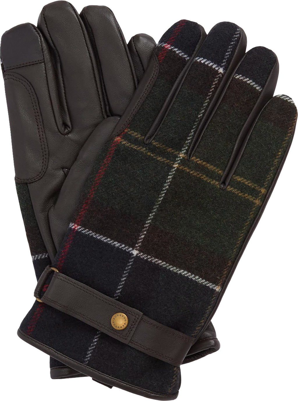 Newbrough Tartan Leather Gloves - Men's