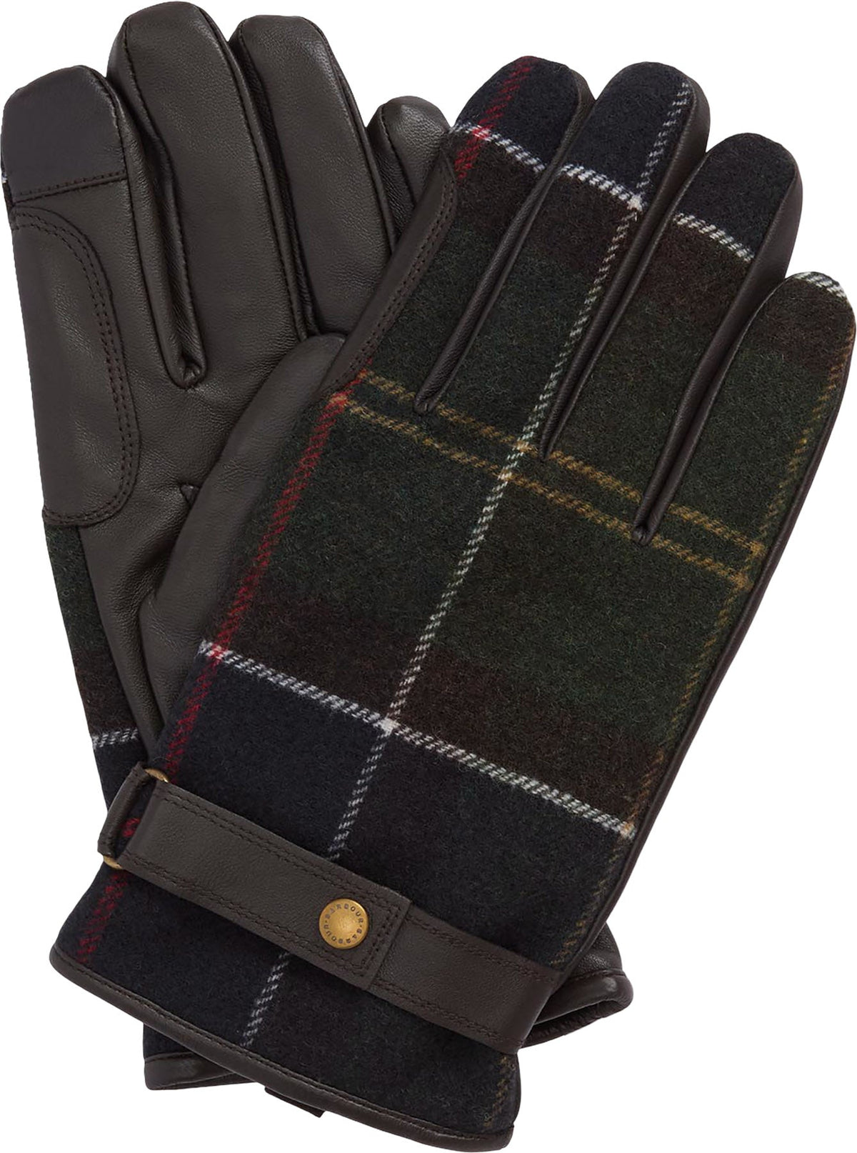 Newbrough Tartan Leather Gloves - Men's