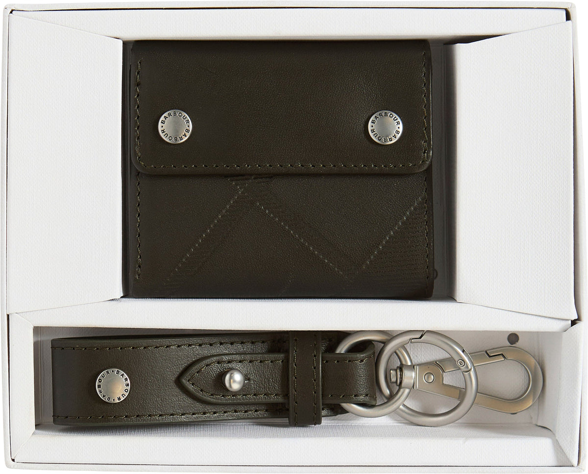 Brunton Leather Wallet & Key Fob Gift Set - Men's