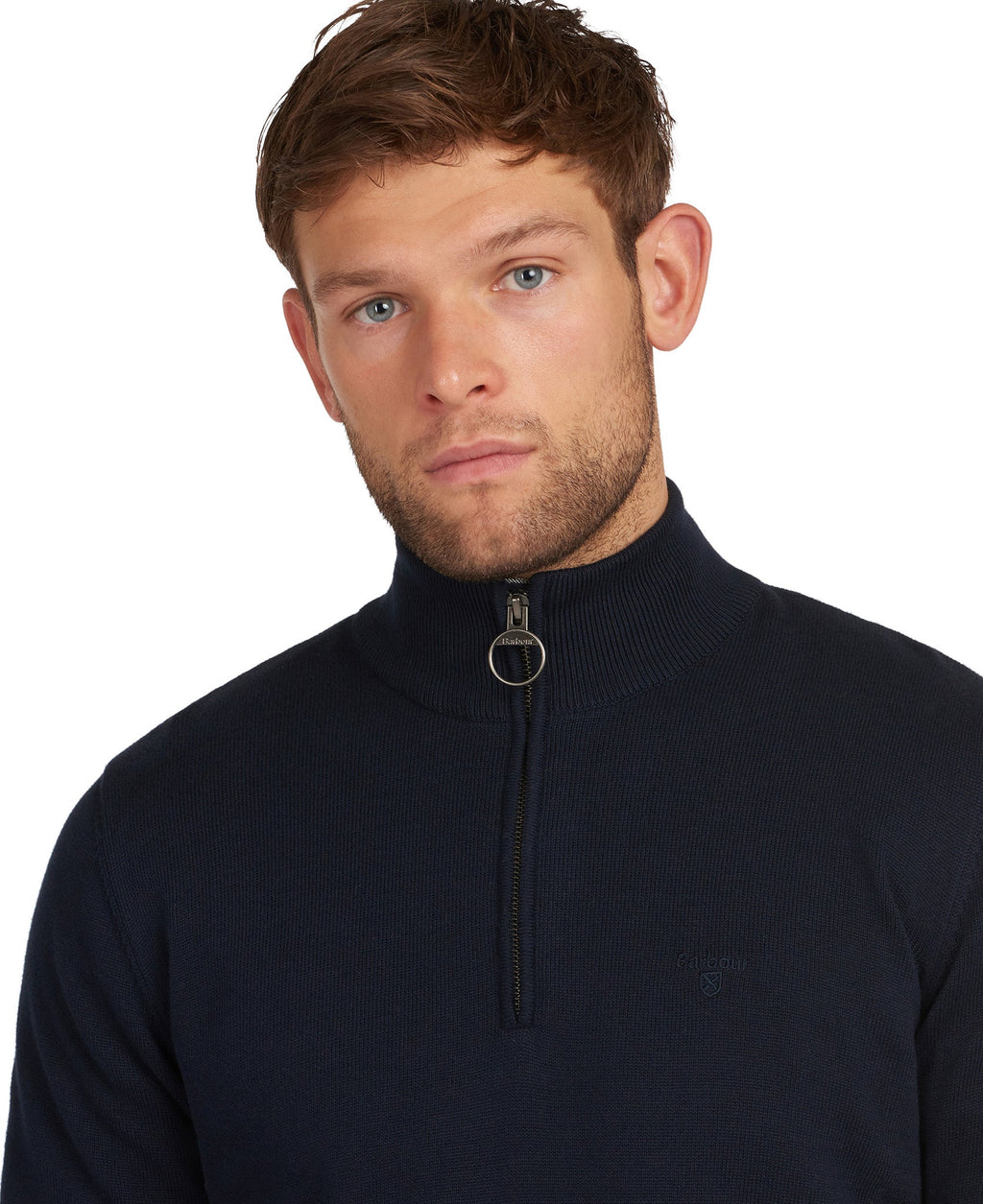 Cotton Half Zip Sweater - Men's