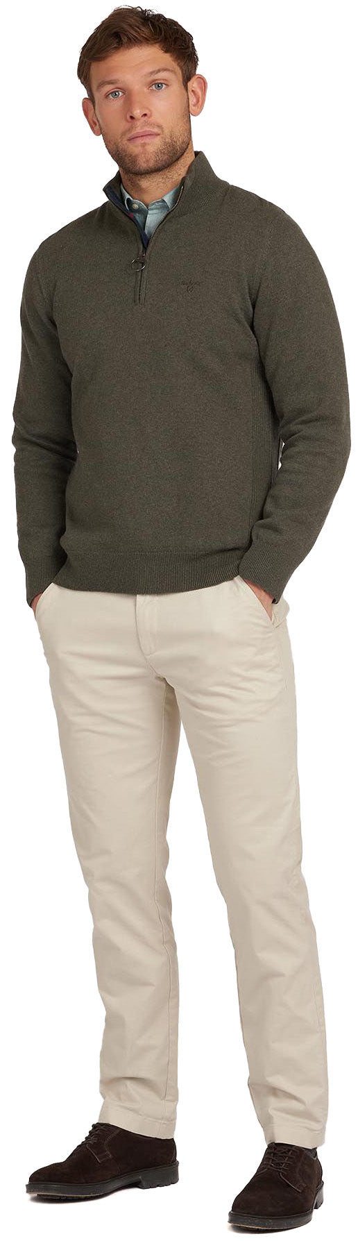 Cotton Half Zip Sweater - Men's
