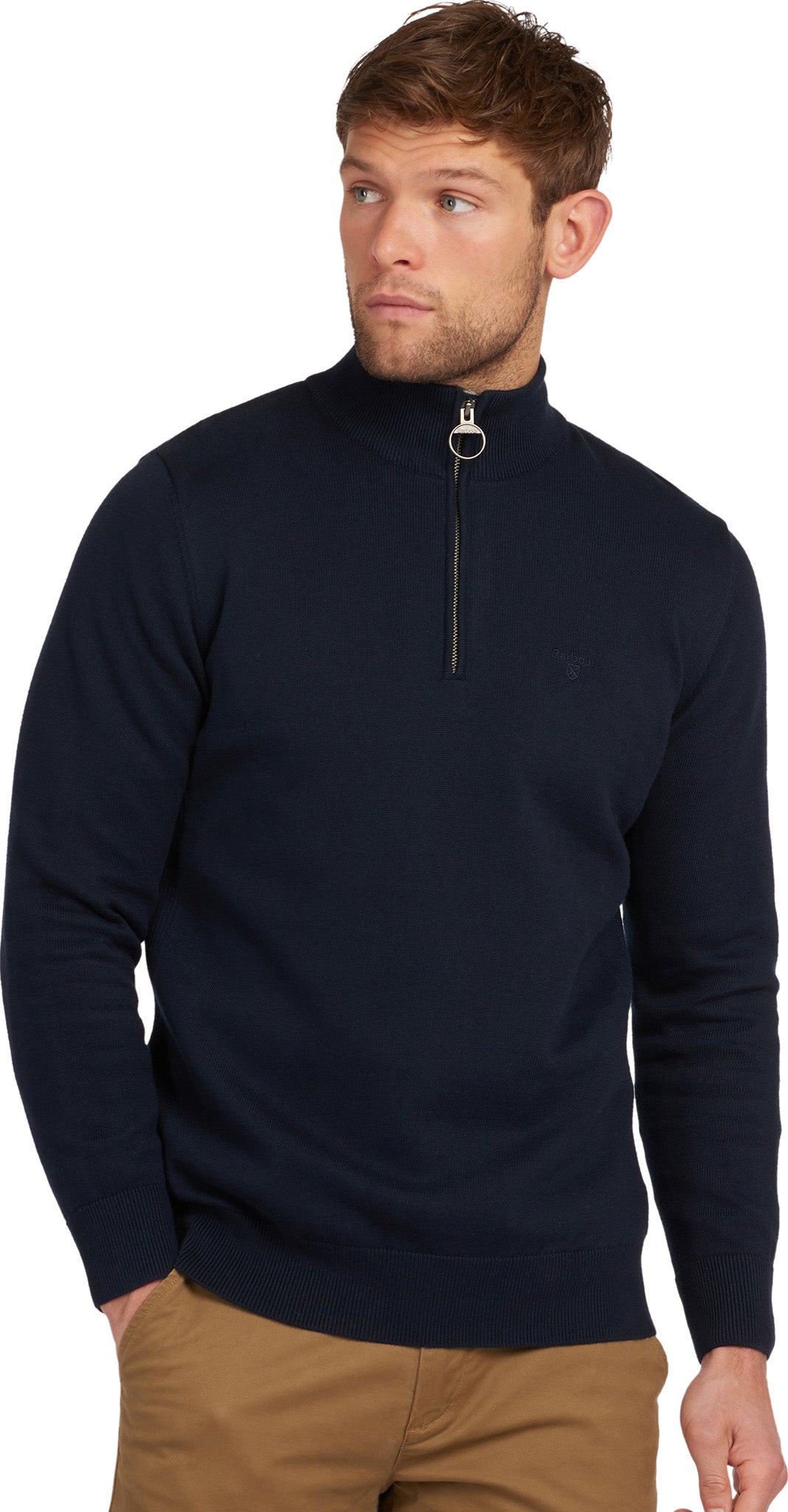 Cotton Half Zip Sweater - Men's