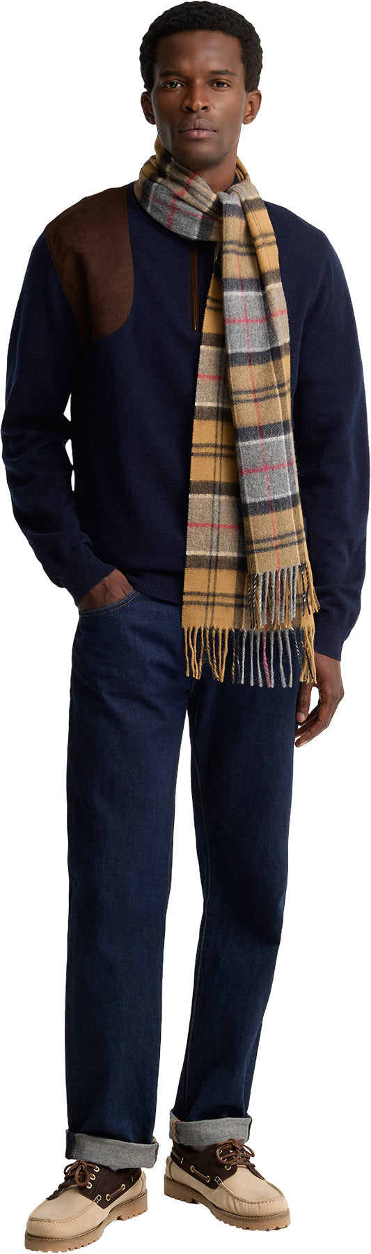 Wool Cashmere Tartan Scarf - Unisex