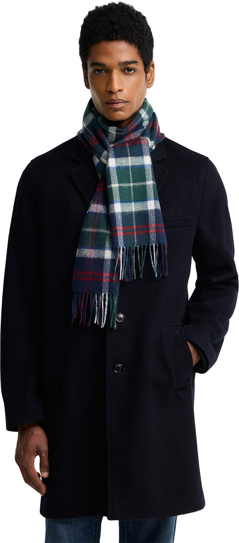 Wool Cashmere Tartan Scarf - Unisex