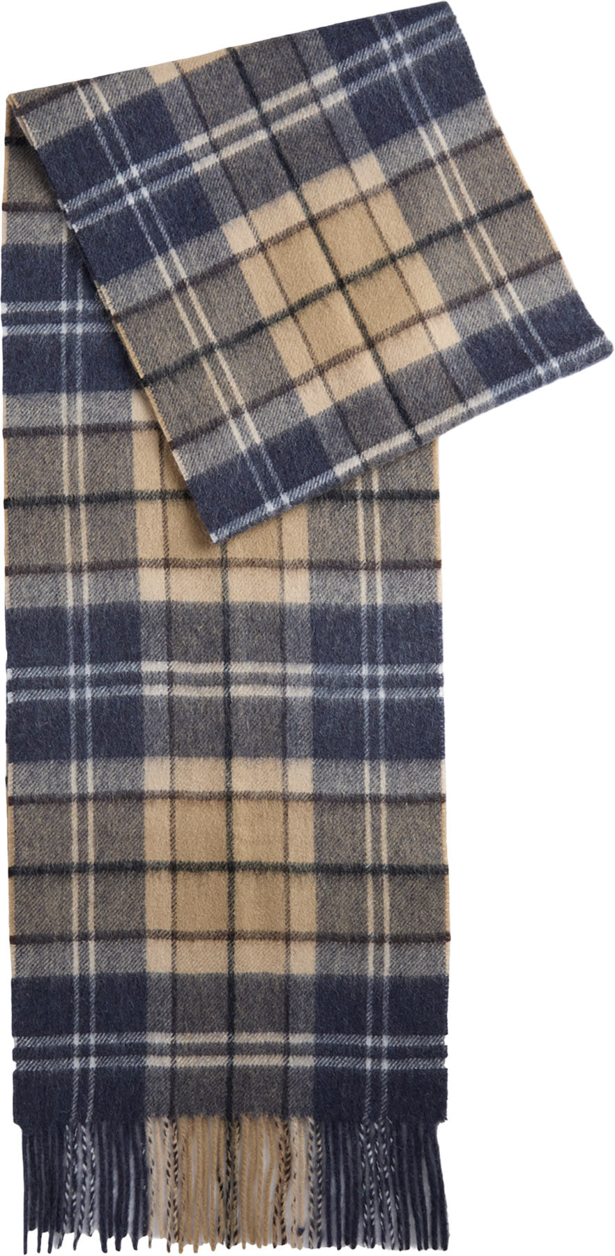 Wool Cashmere Tartan Scarf - Unisex